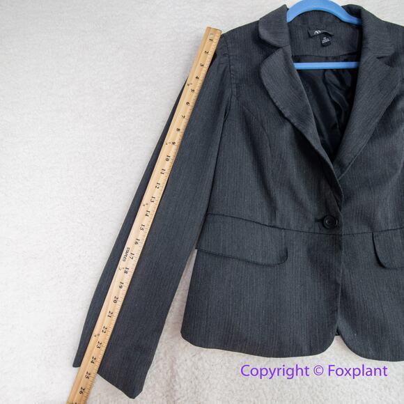 AB studio women's blazer one button front back‎ slit, size 14 - Picture 4 of 13